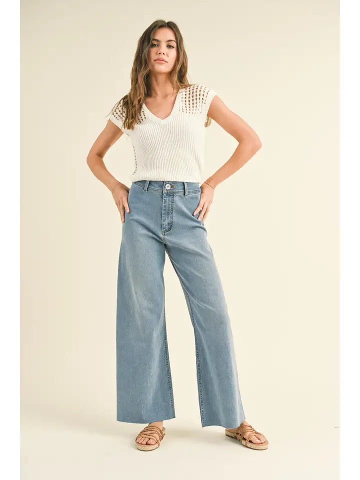 Marine Fit Wide Leg Pants (denim)