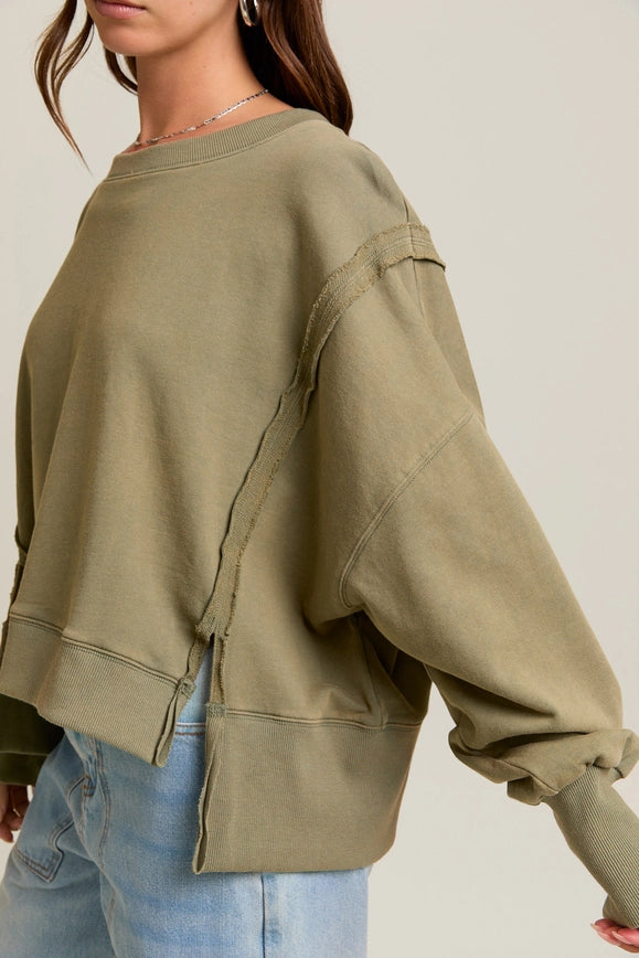 Olive Mineral Pullover