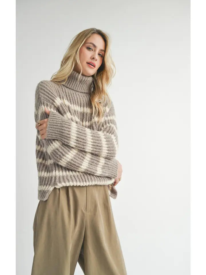 SALE Moss Striped Sweater