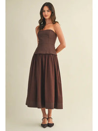 Cortney Corset Dress (brown)