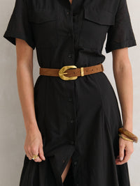 Genuine Suede Chain Buckle Belt - GEORGE-MARY'S