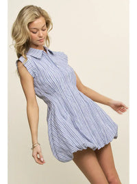 Striped Bubble Mini Dress - GEORGE-MARY'S