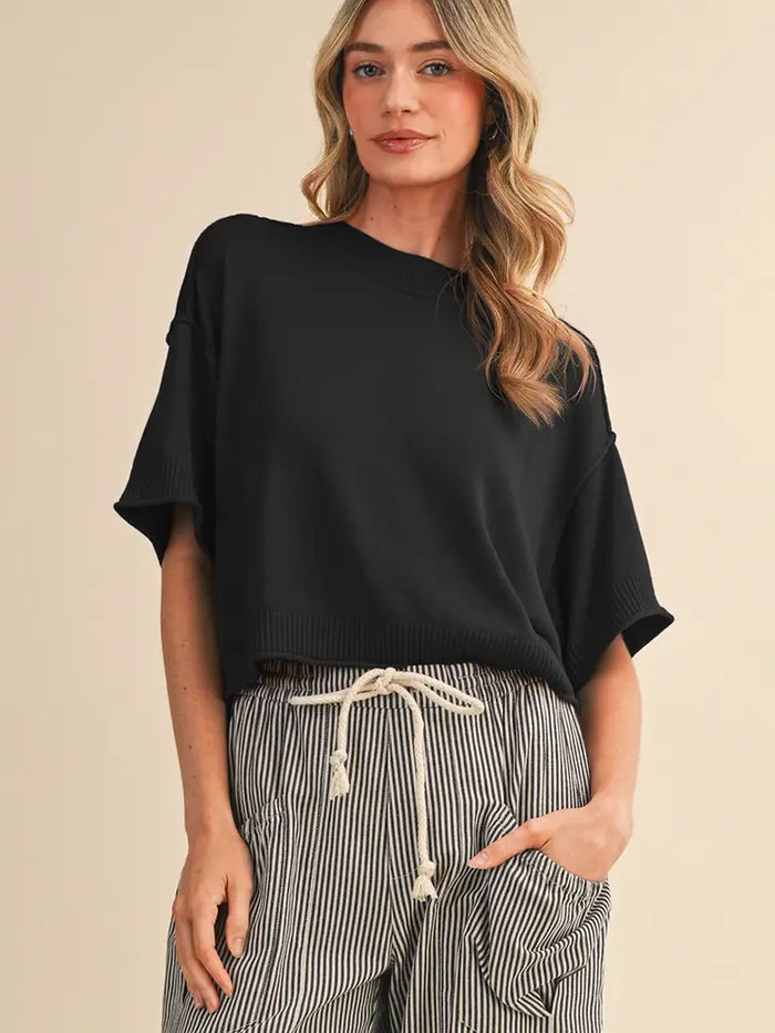 Charlie Knit Top (black)