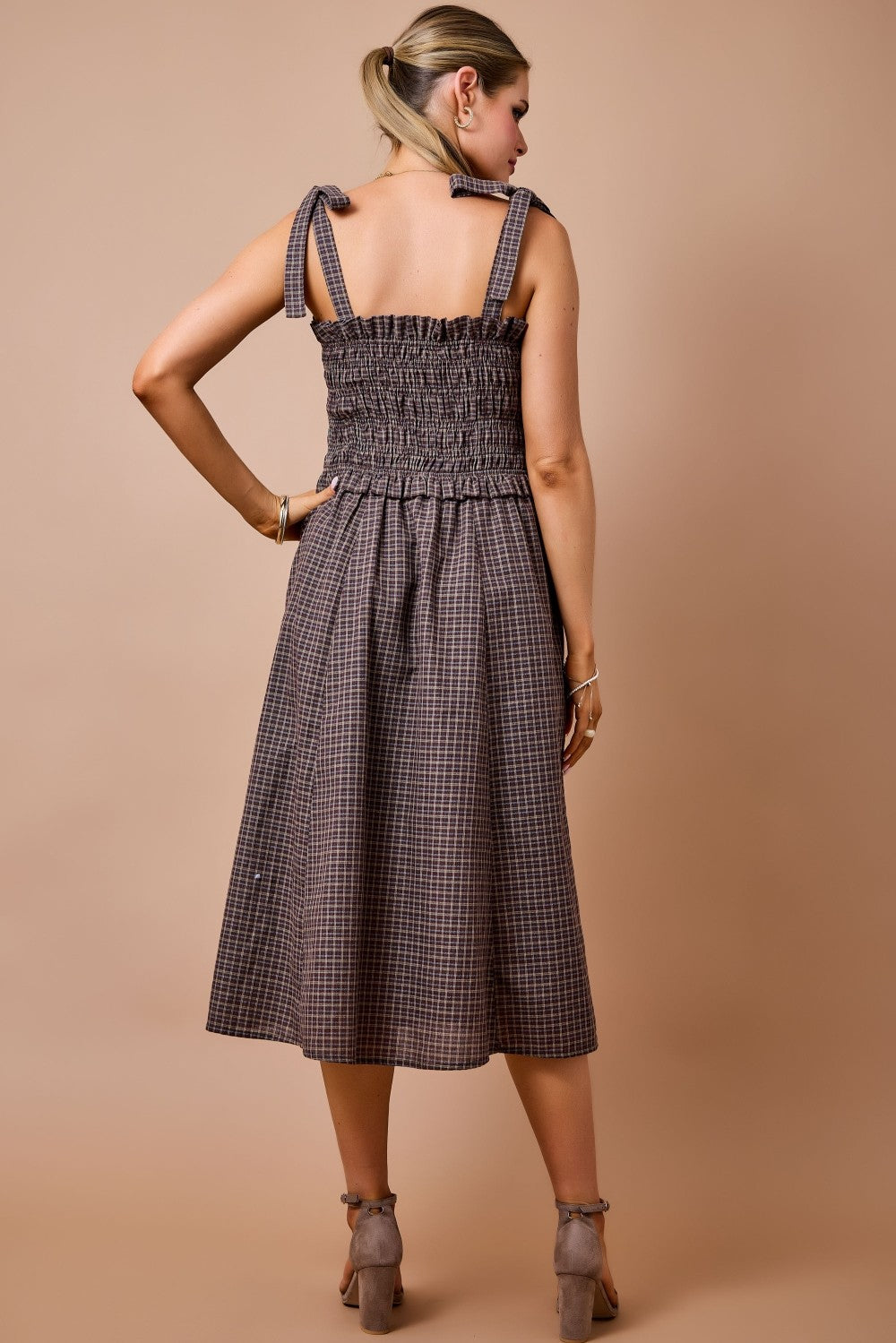 Wylie Plaid Maxi Dress