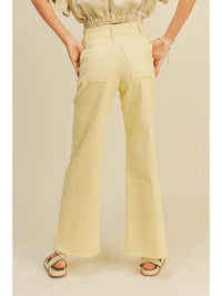 Marine Fit Wide Leg Pants (banana) - GEORGE-MARY'S