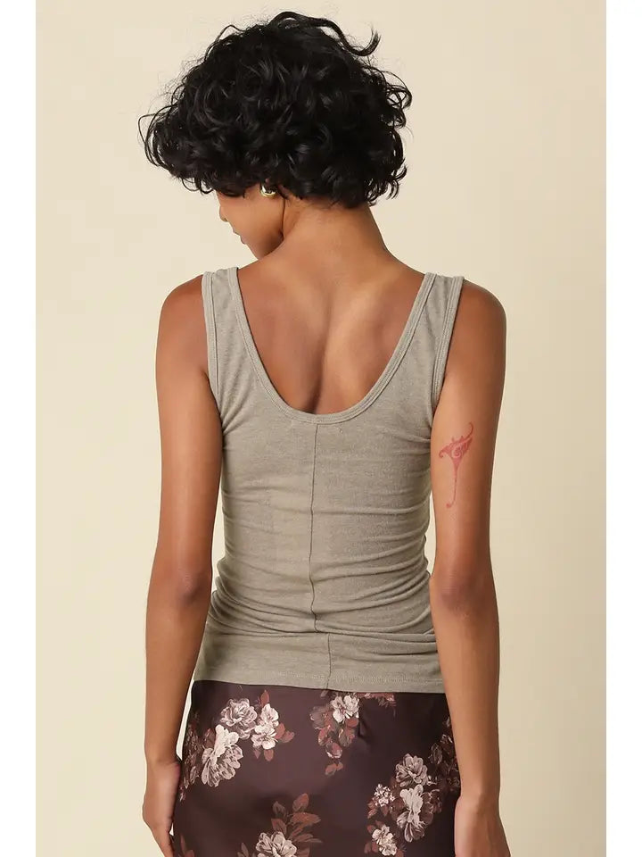 Townes Rib Tank (earth taupe)