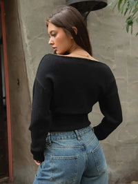 Arriella Off Shoulder Sweater (black)