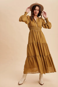 Mustard Medallion Maxi Dress