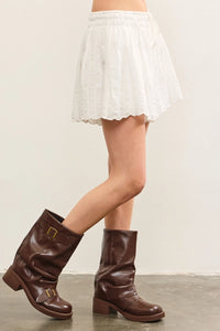 Scalloped Cottage Shorts (white)