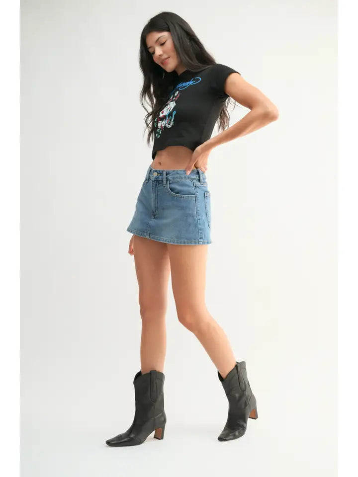 Rodeo Denim Skort (medium)
