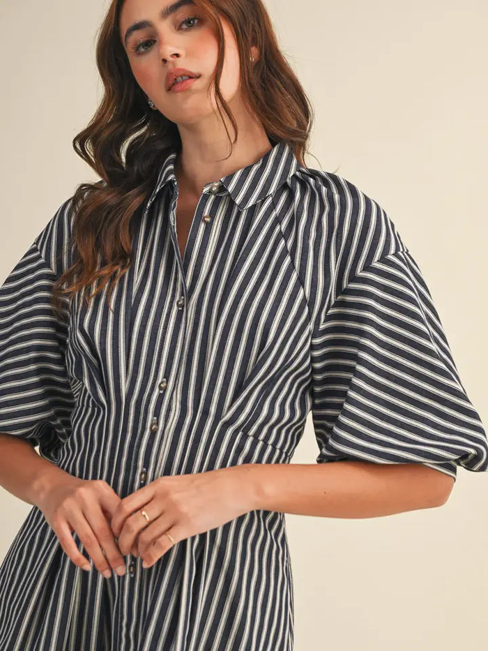Denim Striped Dress