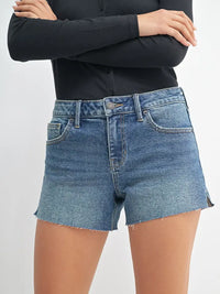 Allmon Side Slide Slit Denim Shorts