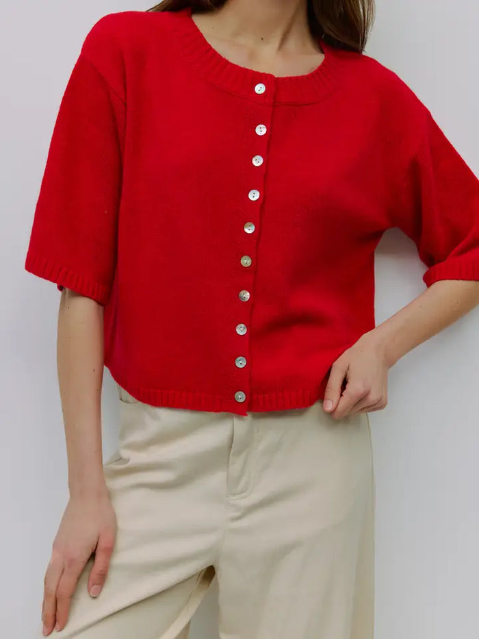 The Stacey Cardigan (red)