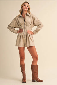 Sanders Pleated Romper