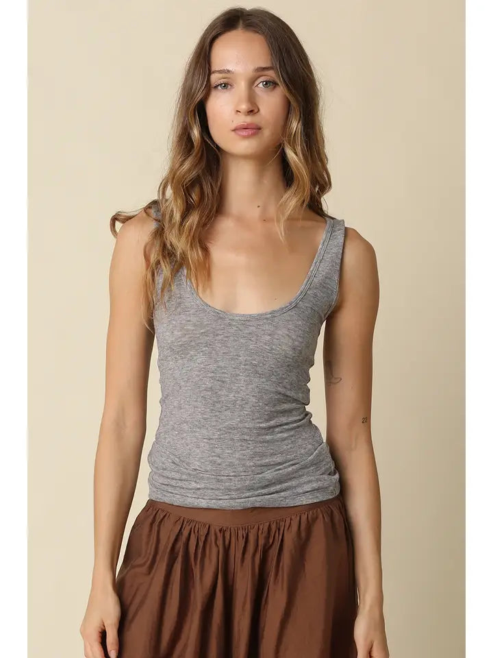 Townes Rib Tank (heather grey)