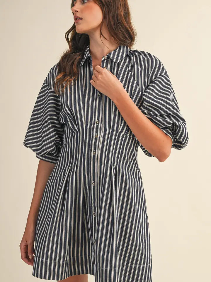 Denim Striped Dress