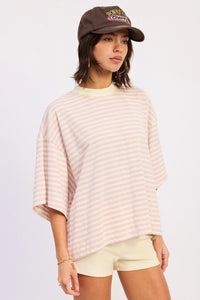 Park Oversized Tee (pink/ivory)