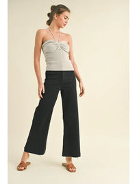 Marine Fit Wide Leg Pants (fade black)