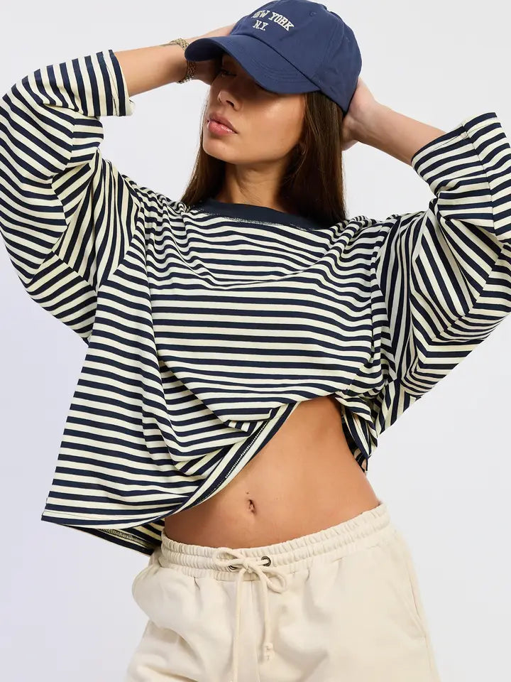 Hector Striped Tee (navy)