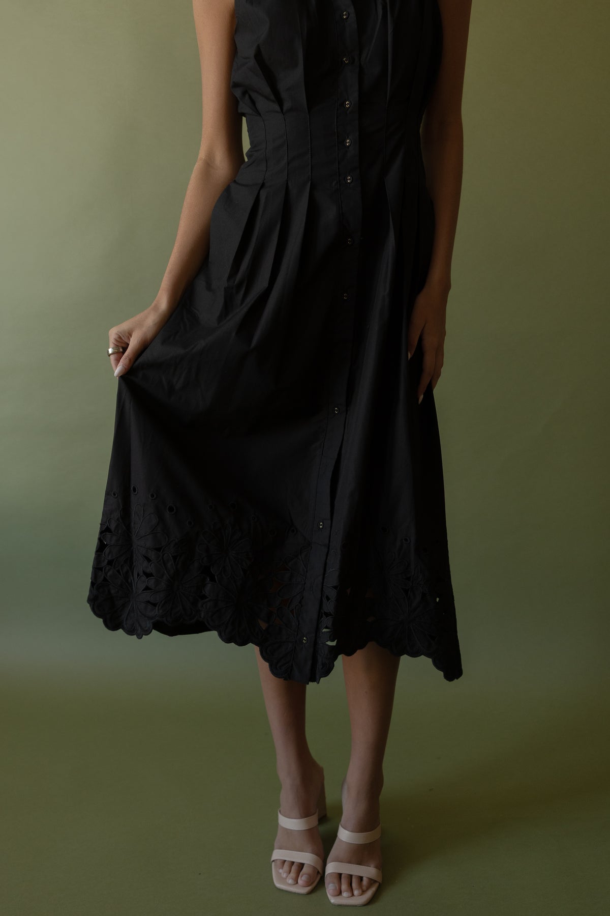 Rowan Midi Dress (black) - GEORGE-MARY'S