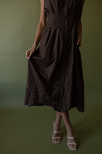 Rowan Midi Dress (brown) - GEORGE-MARY'S