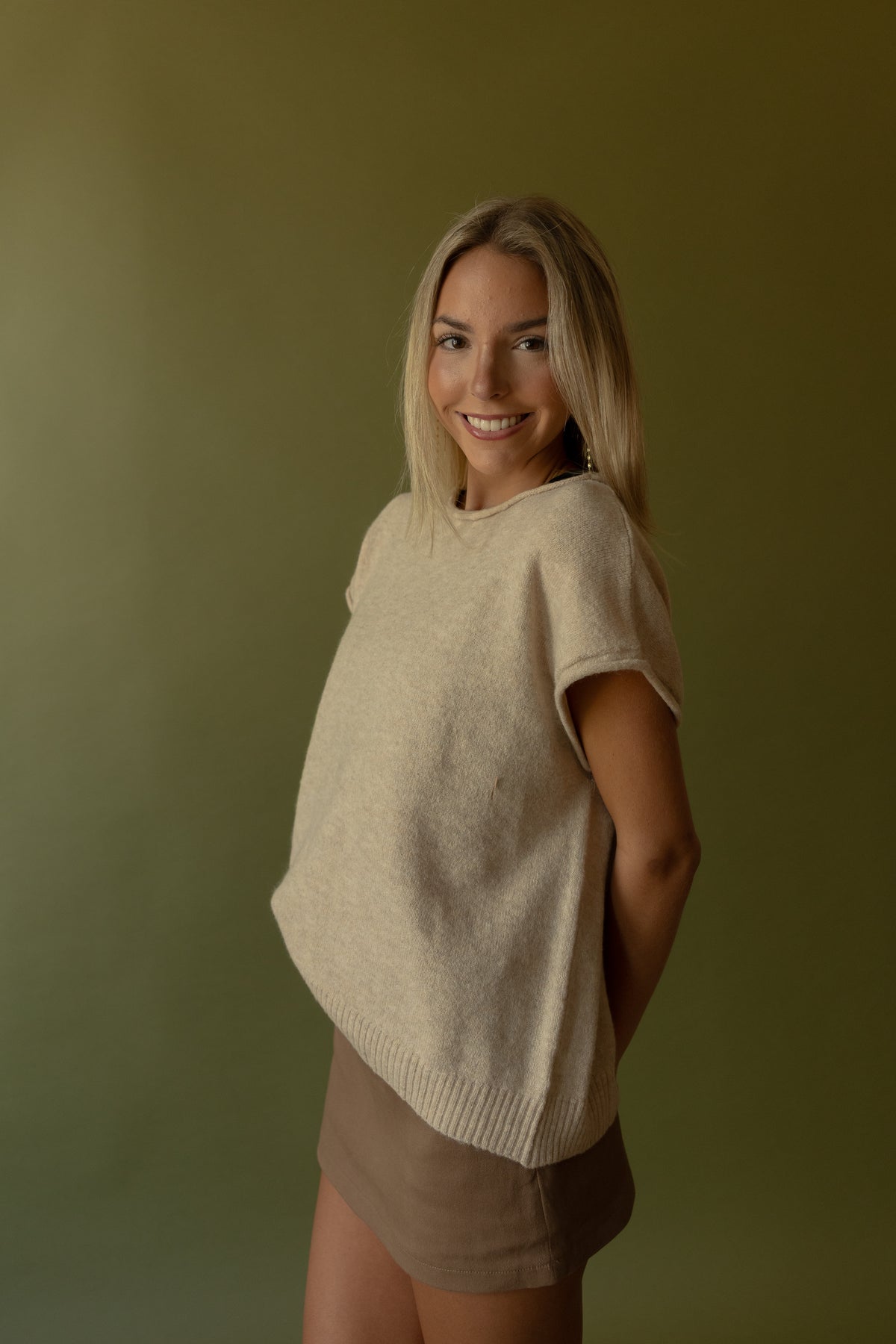 Parks Sweater Top (oatmeal) - GEORGE-MARY'S