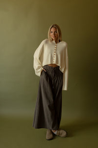Rhodes Button Sweater (ivory) - GEORGE-MARY'S