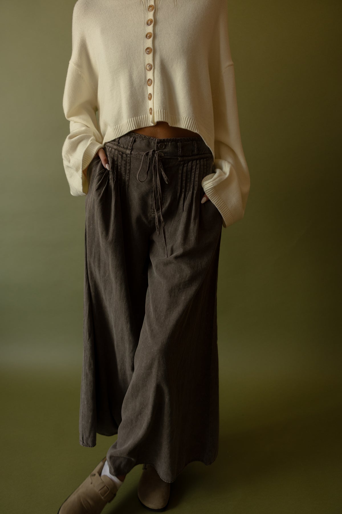 Monroe Pleated Palazzo Pants - GEORGE-MARY'S
