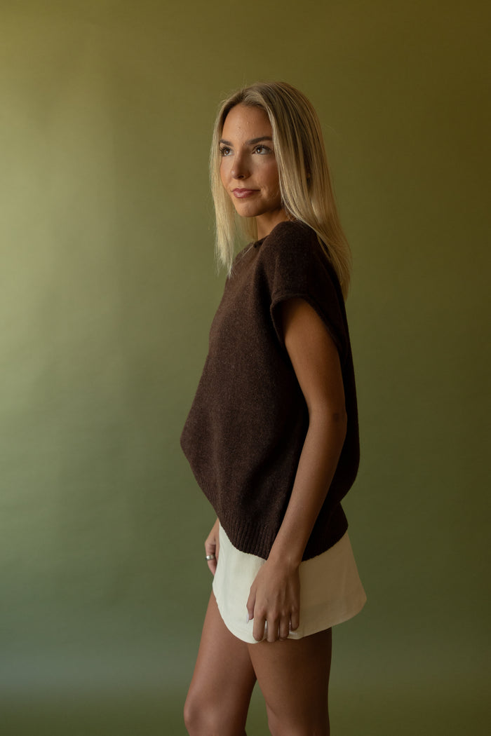 Parks Sweater Top (chocolate) - GEORGE-MARY'S