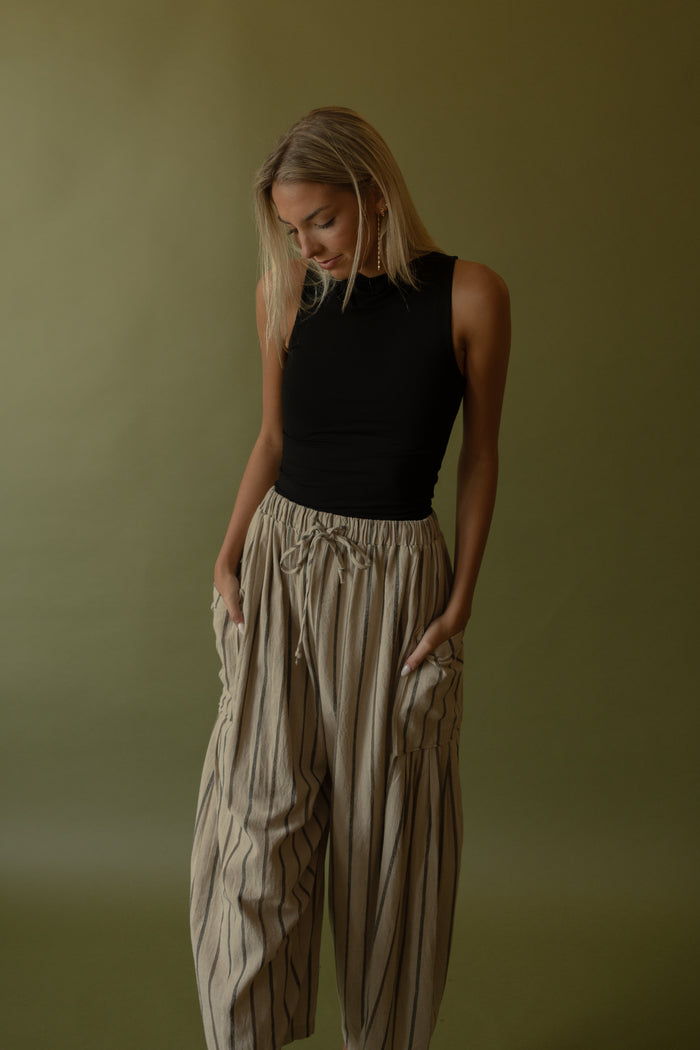 Morrison Barrel Pants (taupe) - GEORGE-MARY'S