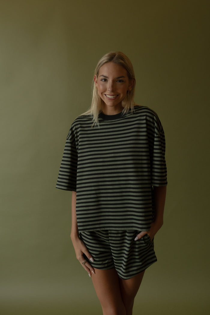 Reese Striped Short Sleeve Top - GEORGE-MARY'S