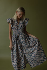 Milly Floral Smocked Midi Dress - GEORGE-MARY'S
