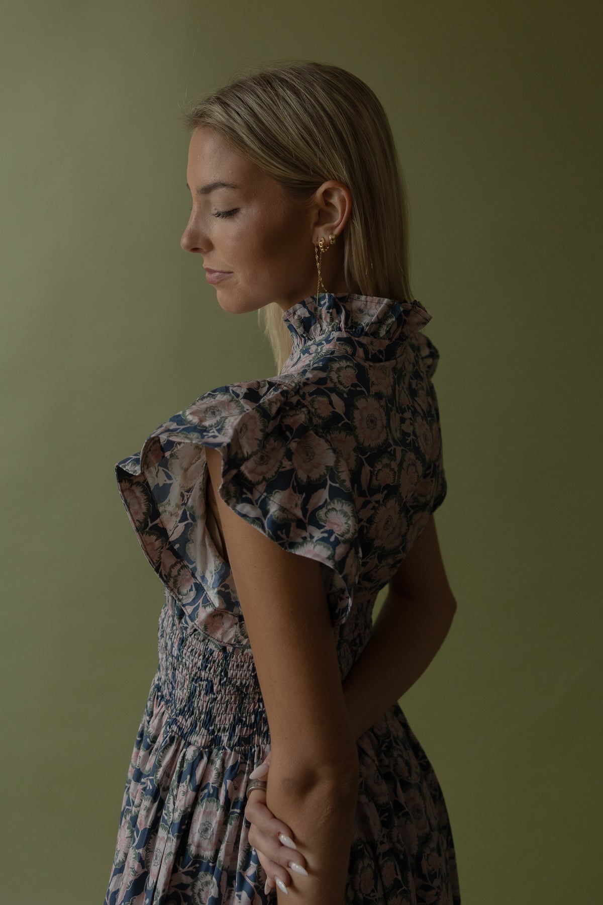 Milly Floral Smocked Midi Dress - GEORGE-MARY'S