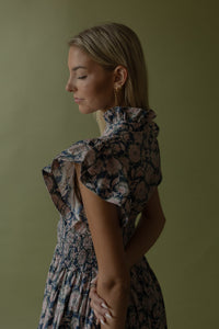 Milly Floral Smocked Midi Dress - GEORGE-MARY'S