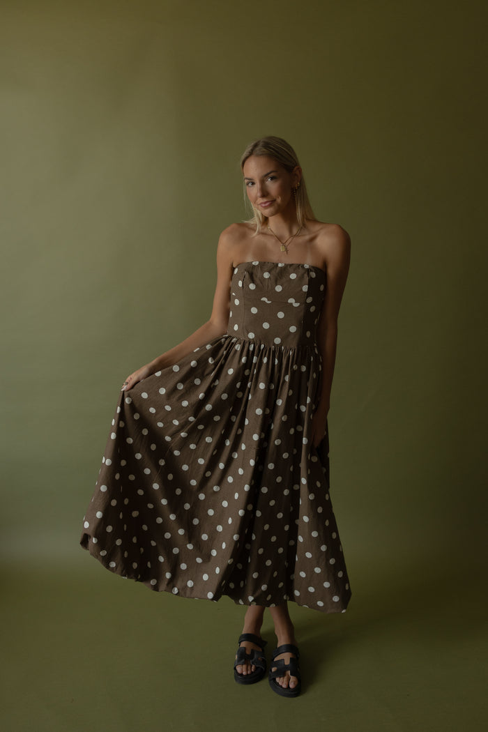 Polka Dot Bubble Hem Dress - GEORGE-MARY'S