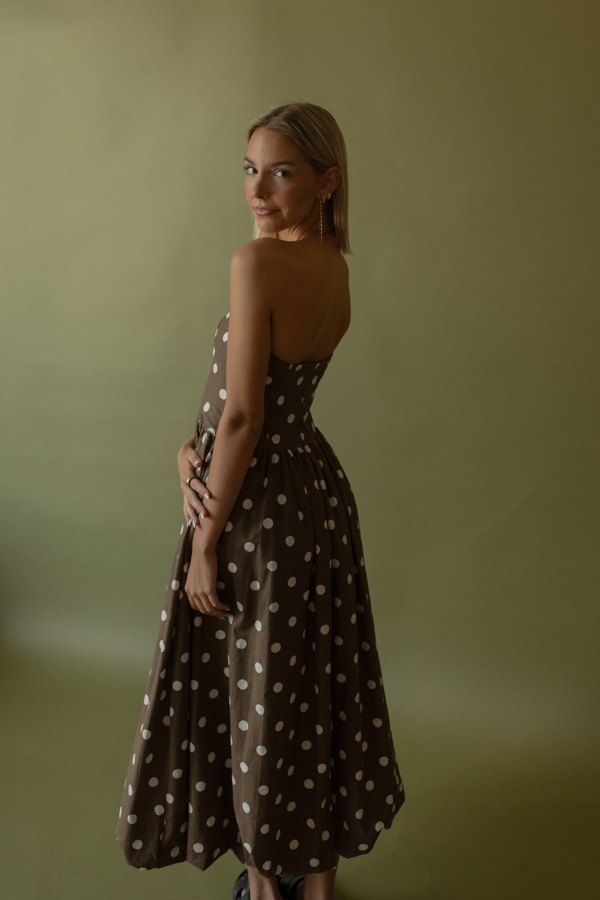 Polka Dot Bubble Hem Dress - GEORGE-MARY'S
