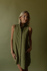 Beckett Dress (olive) - GEORGE-MARY'S