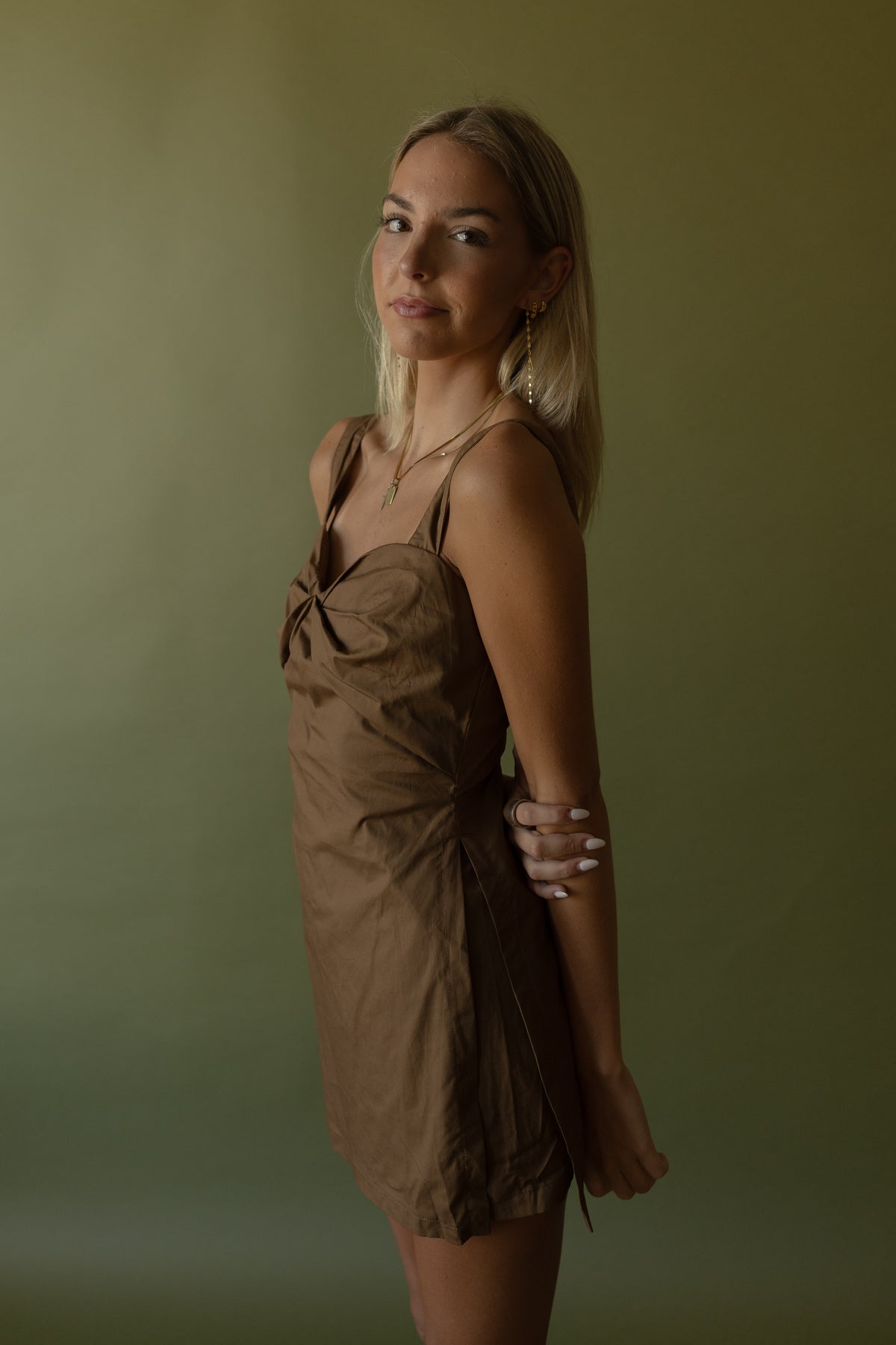 Charlotte Twist Front Dress - GEORGE-MARY'S