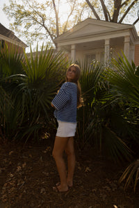 The Penny Cardigan (blue multi stripe) - GEORGE-MARY'S