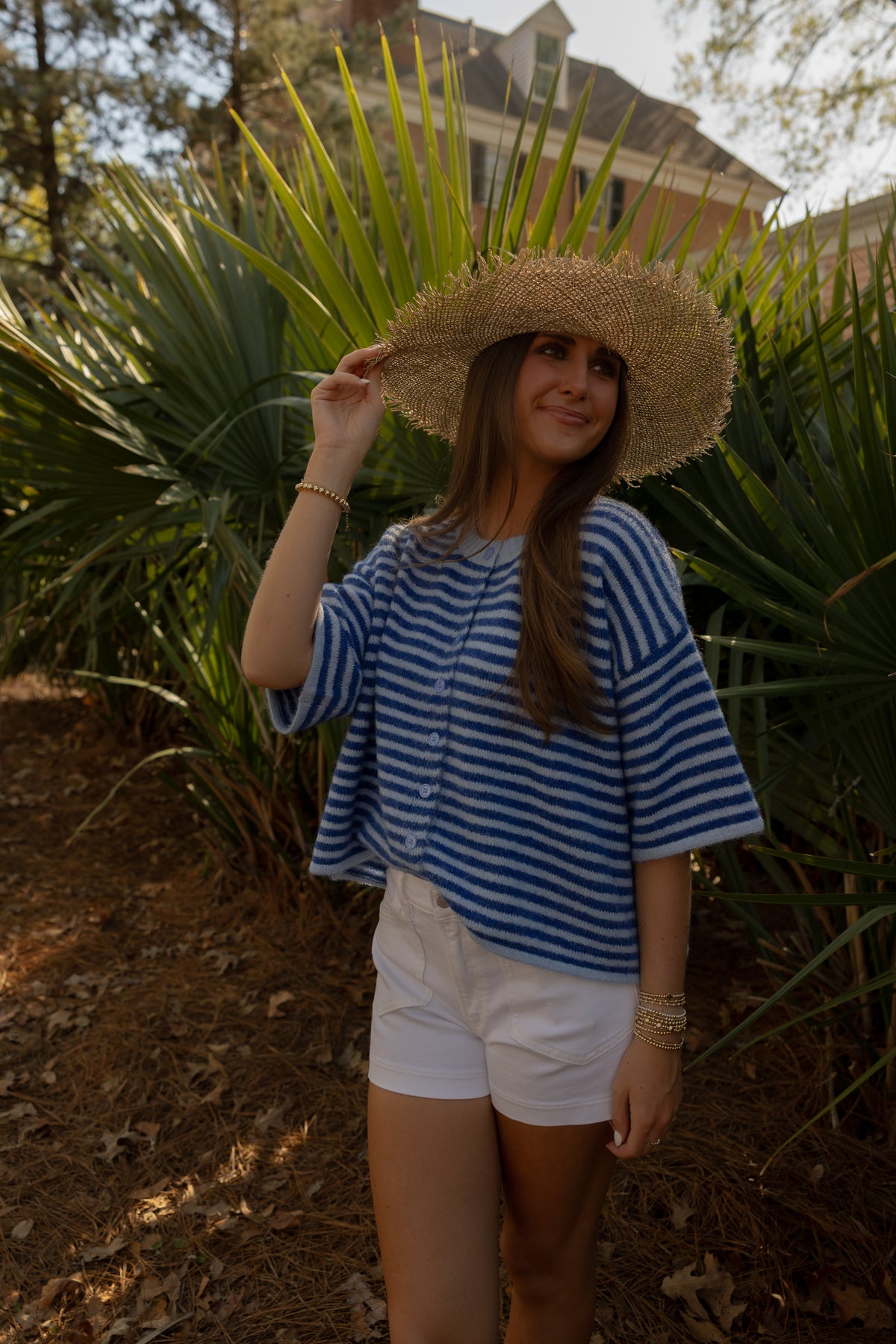 The Penny Cardigan (blue multi stripe) - GEORGE-MARY'S