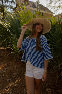 The Penny Cardigan (blue multi stripe) - GEORGE-MARY'S