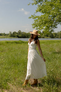 Byron Eyelet Maxi Dress (white) - GEORGE-MARY'S