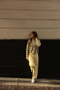 Marine Fit Wide Leg Pants (banana) - GEORGE-MARY'S