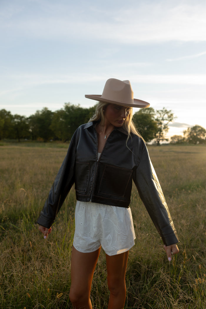 Dylan Faux Leather Jacket - GEORGE-MARY'S