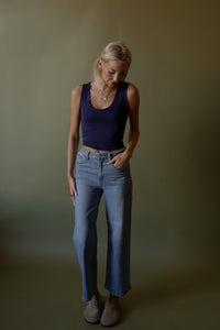 Seamless U-Neck Tank (midnight)