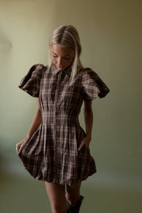 Jean Plaid Mini Dress - GEORGE-MARY'S