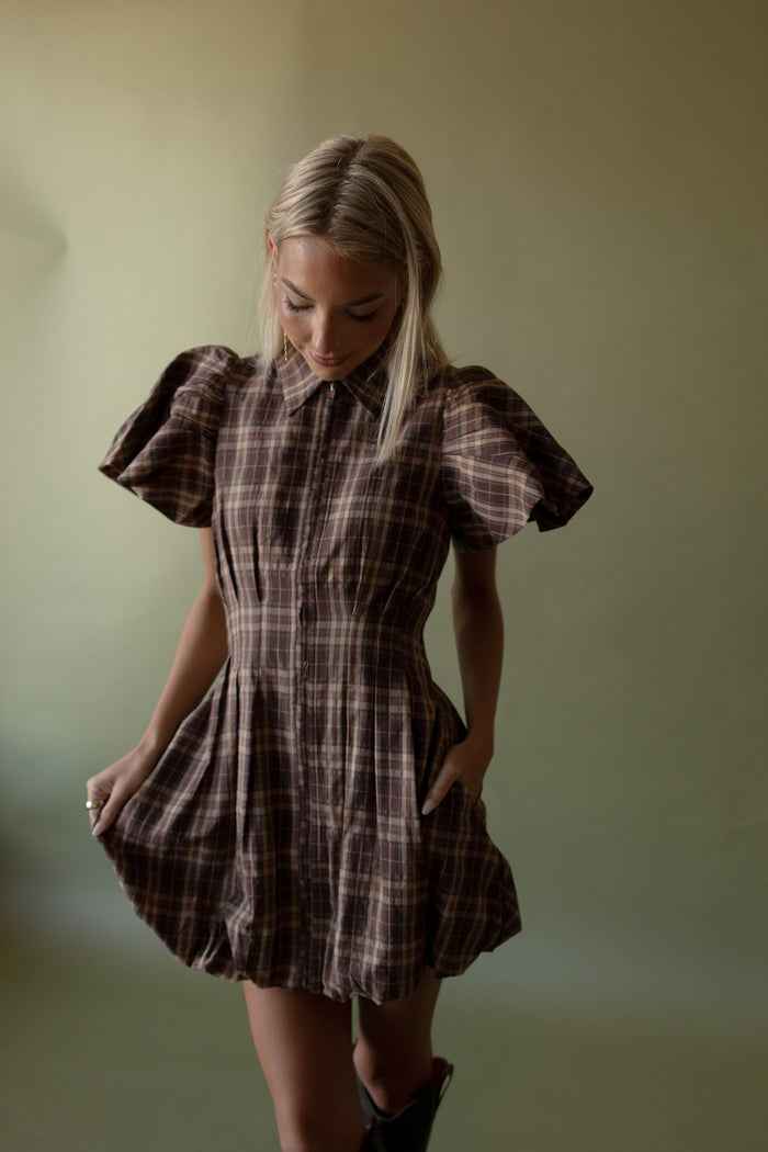 Jean Plaid Mini Dress