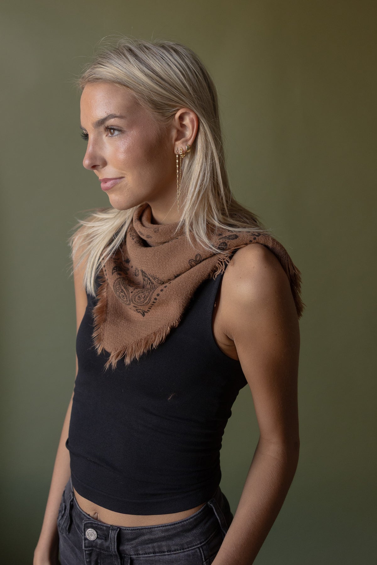 Bandana Print Scarf