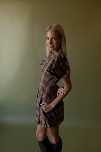 Jean Plaid Mini Dress - GEORGE-MARY'S