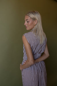 Reeves Gingham Zipper Dress